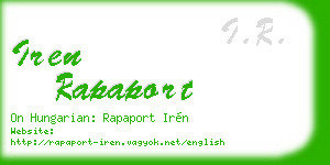 iren rapaport business card